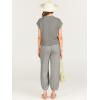 imageANRABESS Womens Two Piece Outfits Knit Sweater Vest Crop Top Pants Lounge Matching Tracksuit Sweatsuit Travel Clothes SetsLight Grey