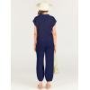 imageANRABESS Womens Two Piece Outfits Knit Sweater Vest Crop Top Pants Lounge Matching Tracksuit Sweatsuit Travel Clothes SetsNavy Blue