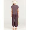 imageANRABESS Womens Two Piece Outfits Knit Sweater Vest Crop Top Pants Lounge Matching Tracksuit Sweatsuit Travel Clothes SetsNutmeg