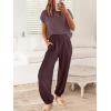 imageANRABESS Womens Two Piece Outfits Knit Sweater Vest Crop Top Pants Lounge Matching Tracksuit Sweatsuit Travel Clothes SetsNutmeg