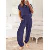 imageANRABESS Womens Two Piece Outfits Knit Sweater Vest Crop Top Pants Lounge Matching Tracksuit Sweatsuit Travel Clothes SetsPurple