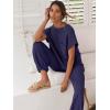 imageANRABESS Womens Two Piece Outfits Knit Sweater Vest Crop Top Pants Lounge Matching Tracksuit Sweatsuit Travel Clothes SetsPurple