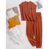 imageANRABESS Womens Two Piece Outfits Knit Sweater Vest Crop Top Pants Lounge Matching Tracksuit Sweatsuit Travel Clothes SetsRust