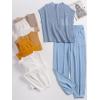 imageANRABESS Womens Two Piece Outfits Knit Sweater Vest Crop Top Pants Lounge Matching Tracksuit Sweatsuit Travel Clothes SetsSky