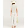imageANRABESS Womens Two Piece Outfits Knit Sweater Vest Crop Top Pants Lounge Matching Tracksuit Sweatsuit Travel Clothes SetsWhite