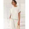 imageANRABESS Womens Two Piece Outfits Knit Sweater Vest Crop Top Pants Lounge Matching Tracksuit Sweatsuit Travel Clothes SetsWhite