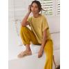 imageANRABESS Womens Two Piece Outfits Knit Sweater Vest Crop Top Pants Lounge Matching Tracksuit Sweatsuit Travel Clothes SetsYellow