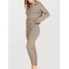 imageANRABESS Womens Two Piece Outfits Sweater Sets Long Sleeve Zip Up Knit Pullover Jogger Pants Tracksuit 2024 Fall Lounge SetsCamel