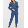imageANRABESS Womens Two Piece Outfits Sweater Sets Long Sleeve Zip Up Knit Pullover Jogger Pants Tracksuit 2024 Fall Lounge SetsDark Blue