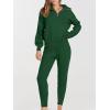 imageANRABESS Womens Two Piece Outfits Sweater Sets Long Sleeve Zip Up Knit Pullover Jogger Pants Tracksuit 2024 Fall Lounge SetsDeep Green