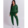 imageANRABESS Womens Two Piece Outfits Sweater Sets Long Sleeve Zip Up Knit Pullover Jogger Pants Tracksuit 2024 Fall Lounge SetsDeep Green
