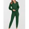 imageANRABESS Womens Two Piece Outfits Sweater Sets Long Sleeve Zip Up Knit Pullover Jogger Pants Tracksuit 2024 Fall Lounge SetsDeep Green
