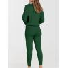 imageANRABESS Womens Two Piece Outfits Sweater Sets Long Sleeve Zip Up Knit Pullover Jogger Pants Tracksuit 2024 Fall Lounge SetsDeep Green