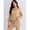 imageANRABESS Womens Two Piece Outfits Sweater Sets Long Sleeve Zip Up Knit Pullover Jogger Pants Tracksuit 2024 Fall Lounge SetsKhaki