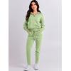 imageANRABESS Womens Two Piece Outfits Sweater Sets Long Sleeve Zip Up Knit Pullover Jogger Pants Tracksuit 2024 Fall Lounge SetsMint