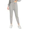 imageANRABESS Womens Two Piece Outfits Sweater Sets Long Sleeve Zip Up Knit Pullover Jogger Pants Tracksuit 2024 Fall Lounge SetsSilver Grey