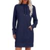 imageANRABESS Womens Sweatshirt Dress Long Sleeve Hoodies Mini Dresses Fleece Casual Hoodie with Pockets 2024 Fall FashionNavy Blue