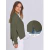 imageANRABESS Women Knit Cardigans Sweater Open Front Button Down Long Sleeve Cropped Lady Jacket Outwear 2025 Spring OutfitsArmy Green