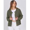 imageANRABESS Women Knit Cardigans Sweater Open Front Button Down Long Sleeve Cropped Lady Jacket Outwear 2025 Spring OutfitsArmy Green