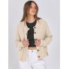 imageANRABESS Women Knit Cardigans Sweater Open Front Button Down Long Sleeve Cropped Lady Jacket Outwear 2025 Spring OutfitsBegie