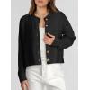 imageANRABESS Women Knit Cardigans Sweater Open Front Button Down Long Sleeve Cropped Lady Jacket Outwear 2025 Spring OutfitsBlack