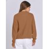 imageANRABESS Women Knit Cardigans Sweater Open Front Button Down Long Sleeve Cropped Lady Jacket Outwear 2025 Spring OutfitsBrown