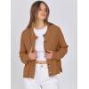 imageANRABESS Women Knit Cardigans Sweater Open Front Button Down Long Sleeve Cropped Lady Jacket Outwear 2025 Spring OutfitsBrown