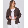 imageANRABESS Women Knit Cardigans Sweater Open Front Button Down Long Sleeve Cropped Lady Jacket Outwear 2025 Spring OutfitsCoffee