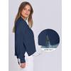 imageANRABESS Women Knit Cardigans Sweater Open Front Button Down Long Sleeve Cropped Lady Jacket Outwear 2025 Spring OutfitsDeep Blue