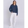 imageANRABESS Women Knit Cardigans Sweater Open Front Button Down Long Sleeve Cropped Lady Jacket Outwear 2025 Spring OutfitsDeep Blue