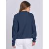 imageANRABESS Women Knit Cardigans Sweater Open Front Button Down Long Sleeve Cropped Lady Jacket Outwear 2025 Spring OutfitsDeep Blue