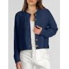 imageANRABESS Women Knit Cardigans Sweater Open Front Button Down Long Sleeve Cropped Lady Jacket Outwear 2025 Spring OutfitsDeep Blue