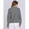 imageANRABESS Women Knit Cardigans Sweater Open Front Button Down Long Sleeve Cropped Lady Jacket Outwear 2025 Spring OutfitsDeep Grey