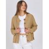 imageANRABESS Women Knit Cardigans Sweater Open Front Button Down Long Sleeve Cropped Lady Jacket Outwear 2025 Spring OutfitsKhaki