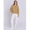 imageANRABESS Women Knit Cardigans Sweater Open Front Button Down Long Sleeve Cropped Lady Jacket Outwear 2025 Spring OutfitsKhaki