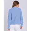 imageANRABESS Women Knit Cardigans Sweater Open Front Button Down Long Sleeve Cropped Lady Jacket Outwear 2025 Spring OutfitsLight Blue