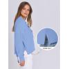 imageANRABESS Women Knit Cardigans Sweater Open Front Button Down Long Sleeve Cropped Lady Jacket Outwear 2025 Spring OutfitsLight Blue