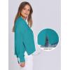 imageANRABESS Women Knit Cardigans Sweater Open Front Button Down Long Sleeve Cropped Lady Jacket Outwear 2025 Spring OutfitsPeacock Blue