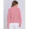 imageANRABESS Women Knit Cardigans Sweater Open Front Button Down Long Sleeve Cropped Lady Jacket Outwear 2025 Spring OutfitsPink