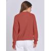 imageANRABESS Women Knit Cardigans Sweater Open Front Button Down Long Sleeve Cropped Lady Jacket Outwear 2025 Spring OutfitsRust