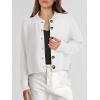 imageANRABESS Women Knit Cardigans Sweater Open Front Button Down Long Sleeve Cropped Lady Jacket Outwear 2025 Spring OutfitsWhite