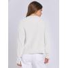 imageANRABESS Women Knit Cardigans Sweater Open Front Button Down Long Sleeve Cropped Lady Jacket Outwear 2025 Spring OutfitsWhite