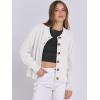imageANRABESS Women Knit Cardigans Sweater Open Front Button Down Long Sleeve Cropped Lady Jacket Outwear 2025 Spring OutfitsWhite