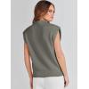 imageANRABESS Womens Mock Neck Sleeveless Sweater Vest Casual Cap Sleeve Knit Pullover Tank Tops 2025 Spring Summer ClothesArmy Green