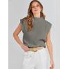imageANRABESS Womens Mock Neck Sleeveless Sweater Vest Casual Cap Sleeve Knit Pullover Tank Tops 2025 Spring Summer ClothesArmy Green