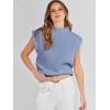 imageANRABESS Womens Mock Neck Sleeveless Sweater Vest Casual Cap Sleeve Knit Pullover Tank Tops 2025 Spring Summer ClothesBlue