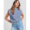 imageANRABESS Womens Mock Neck Sleeveless Sweater Vest Casual Cap Sleeve Knit Pullover Tank Tops 2025 Spring Summer ClothesBlue