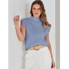 imageANRABESS Womens Mock Neck Sleeveless Sweater Vest Casual Cap Sleeve Knit Pullover Tank Tops 2025 Spring Summer ClothesBlue