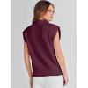 imageANRABESS Womens Mock Neck Sleeveless Sweater Vest Casual Cap Sleeve Knit Pullover Tank Tops 2025 Spring Summer ClothesBurgundy