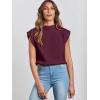 imageANRABESS Womens Mock Neck Sleeveless Sweater Vest Casual Cap Sleeve Knit Pullover Tank Tops 2025 Spring Summer ClothesBurgundy